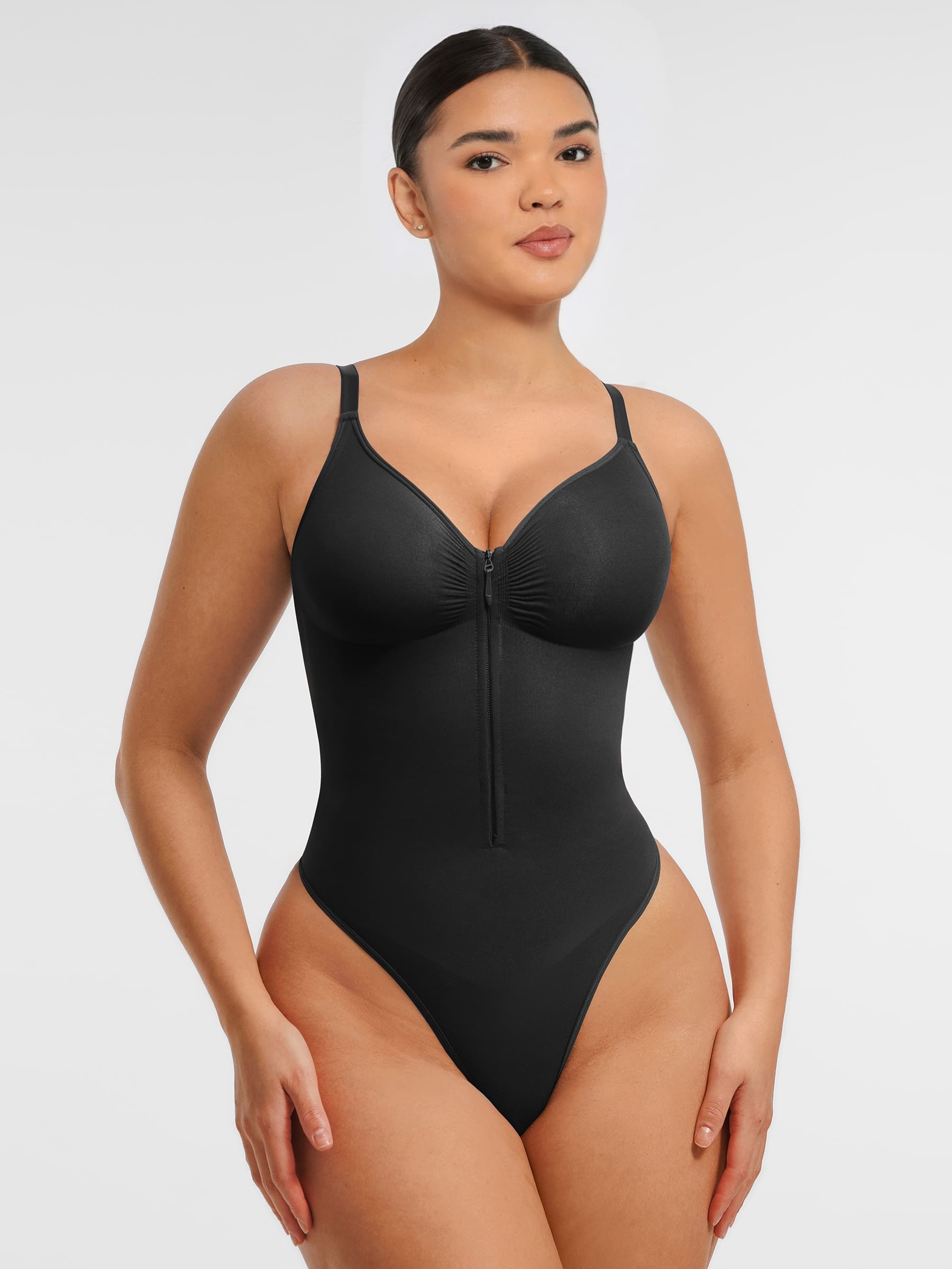 Lyawears Tummy Control Seamless Zipper Shaping Bodysuit