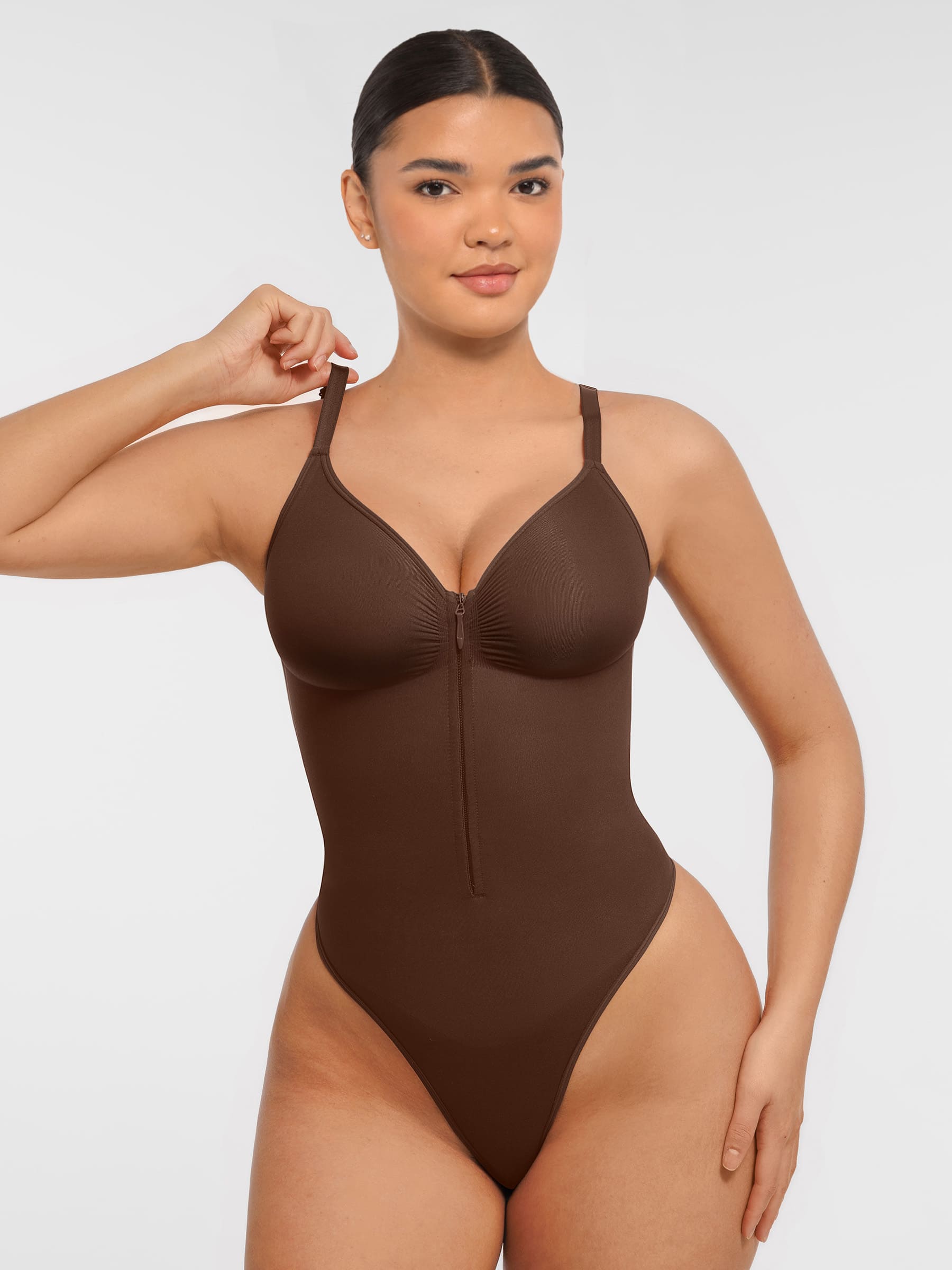 Lyawears Tummy Control Seamless Zipper Shaping Bodysuit