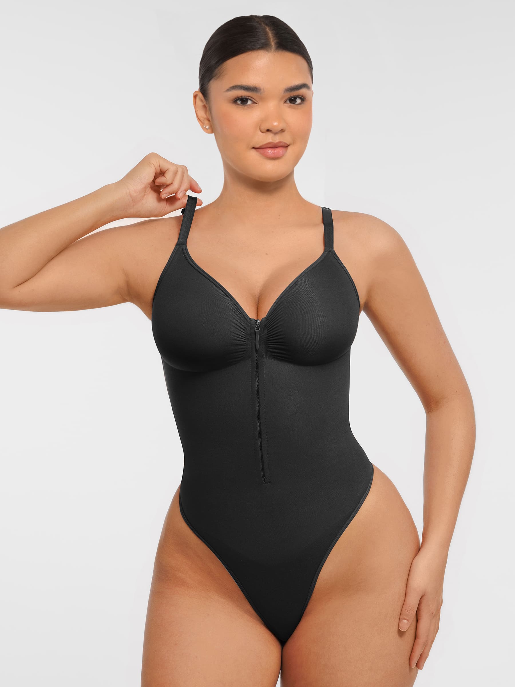Lyawears Tummy Control Seamless Zipper Shaping Bodysuit