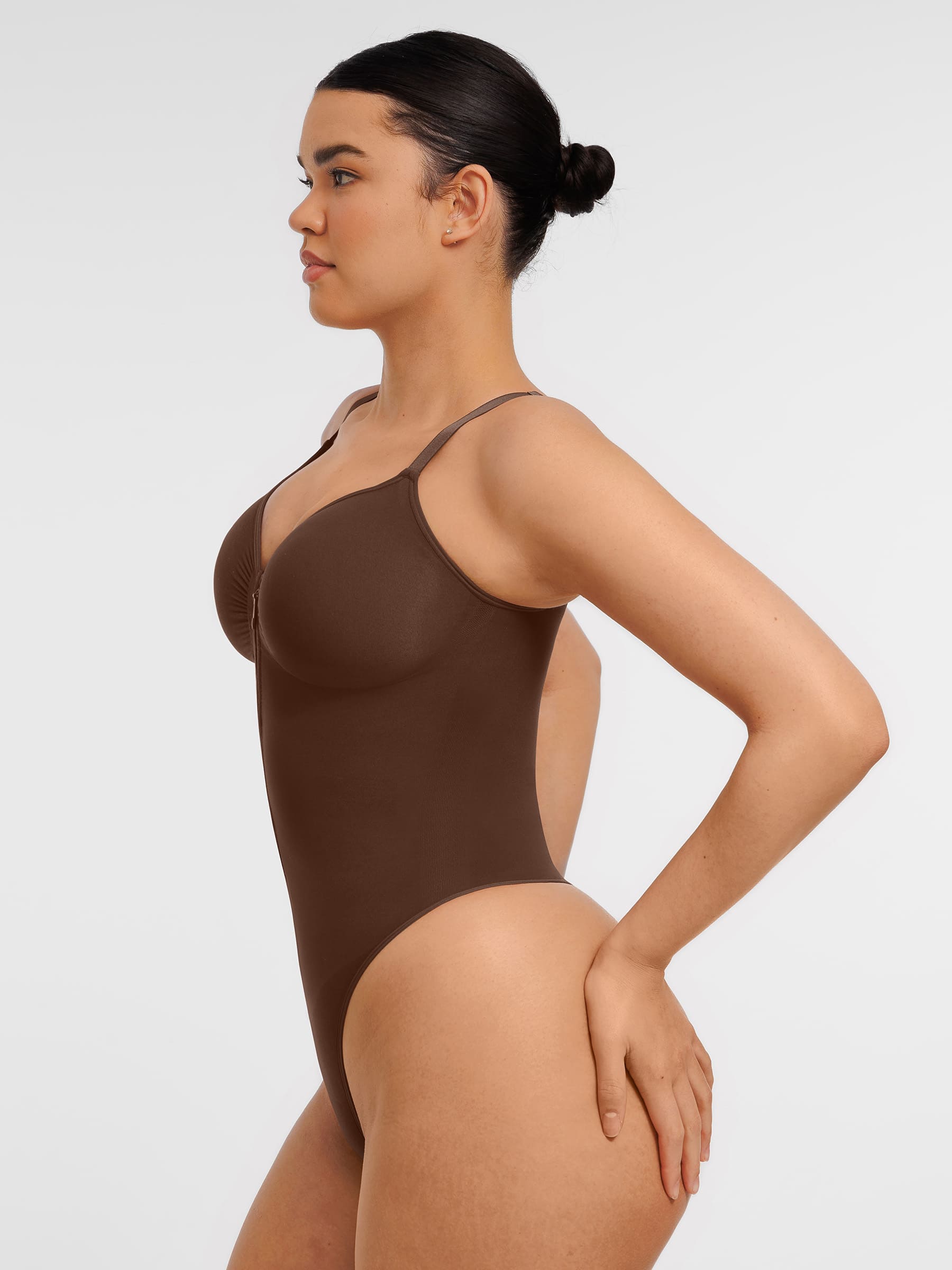 Lyawears Tummy Control Seamless Zipper Shaping Bodysuit