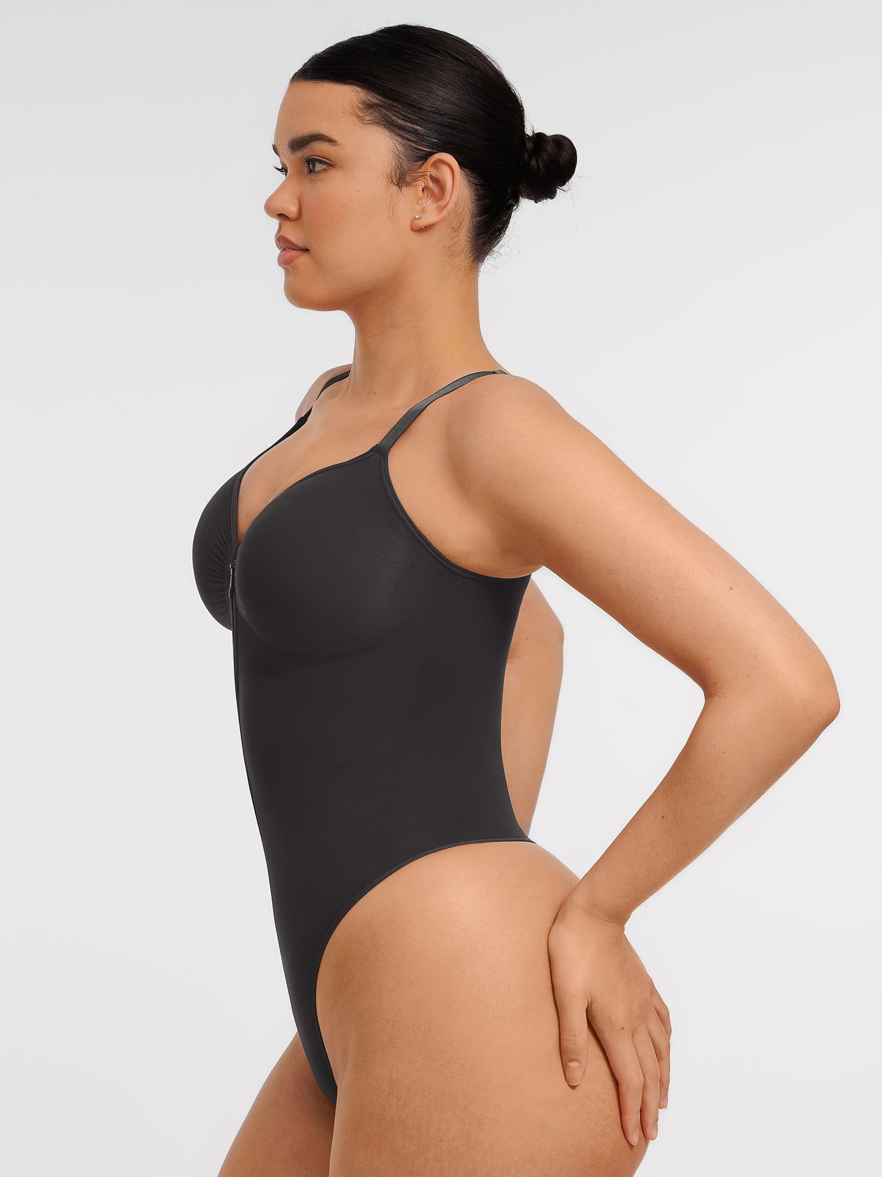 Lyawears Tummy Control Seamless Zipper Shaping Bodysuit