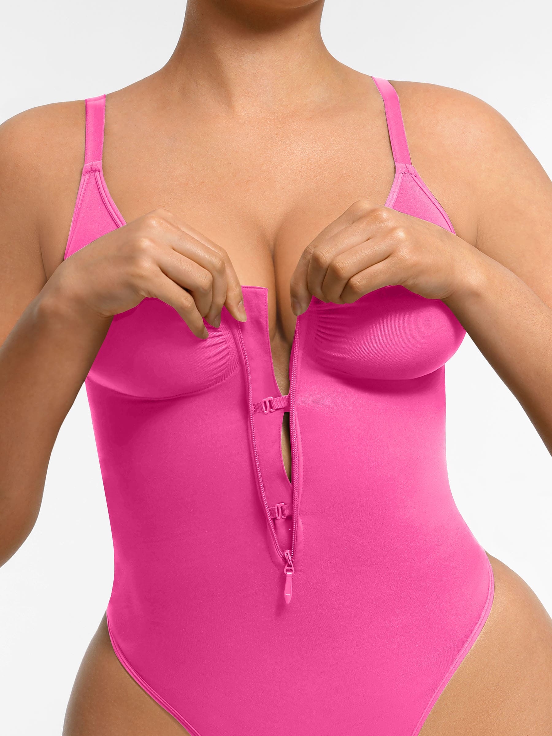 Lyawears Tummy Control Seamless Zipper Shaping Bodysuit