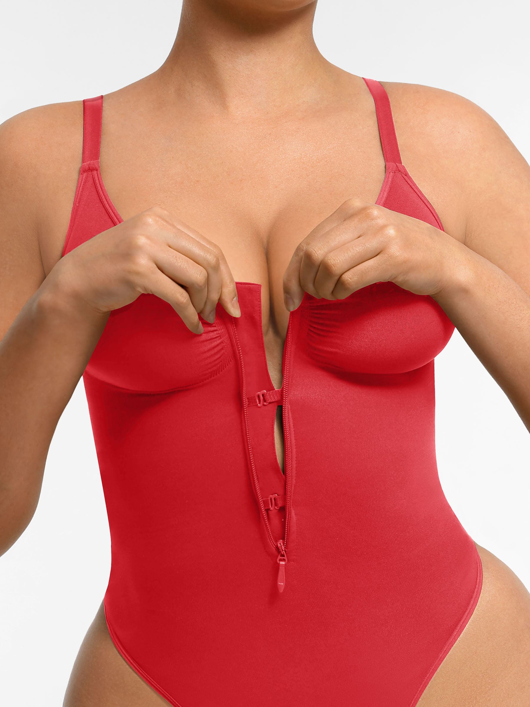 Lyawears Tummy Control Seamless Zipper Shaping Bodysuit