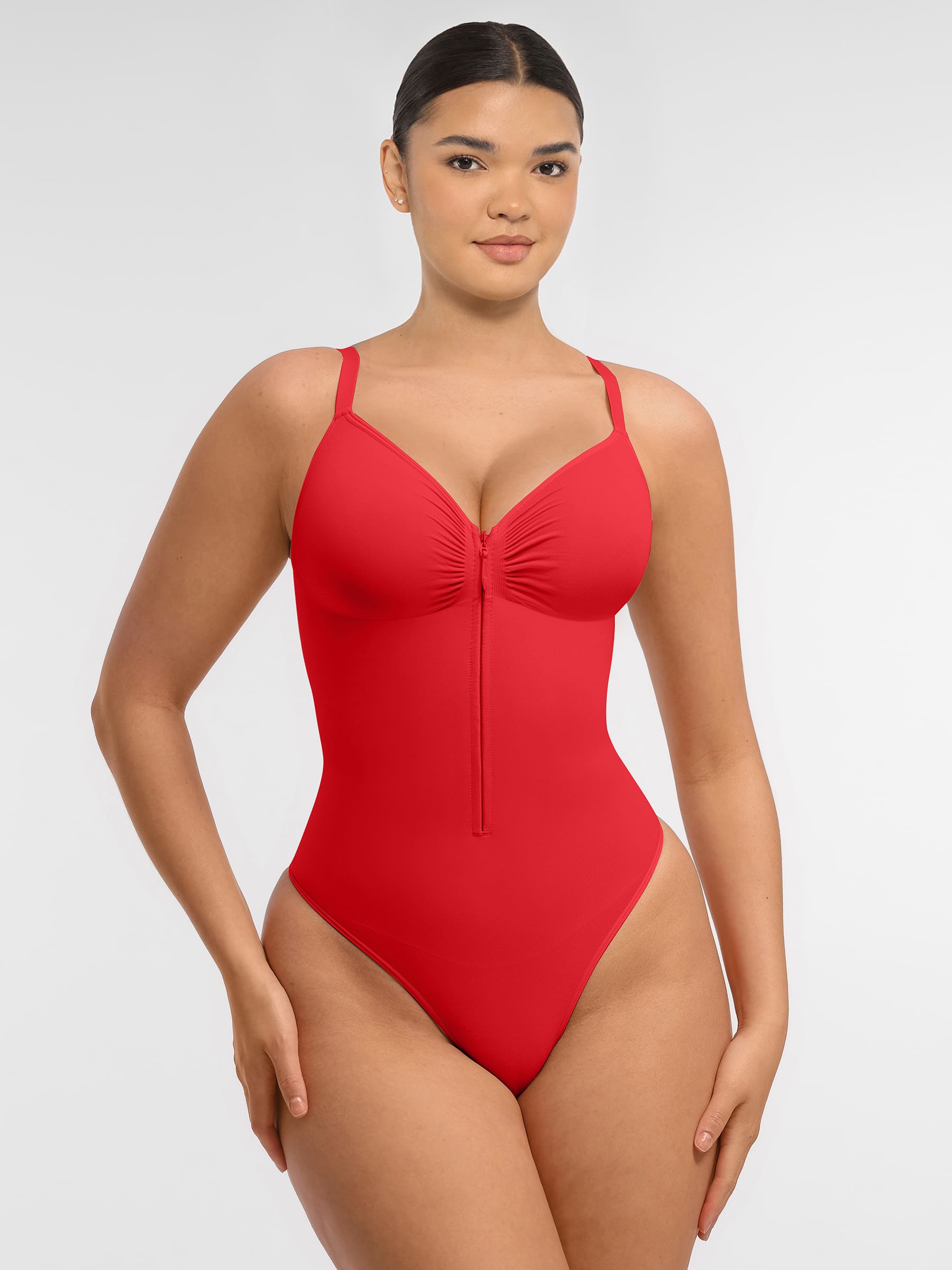 Lyawears Tummy Control Seamless Zipper Shaping Bodysuit