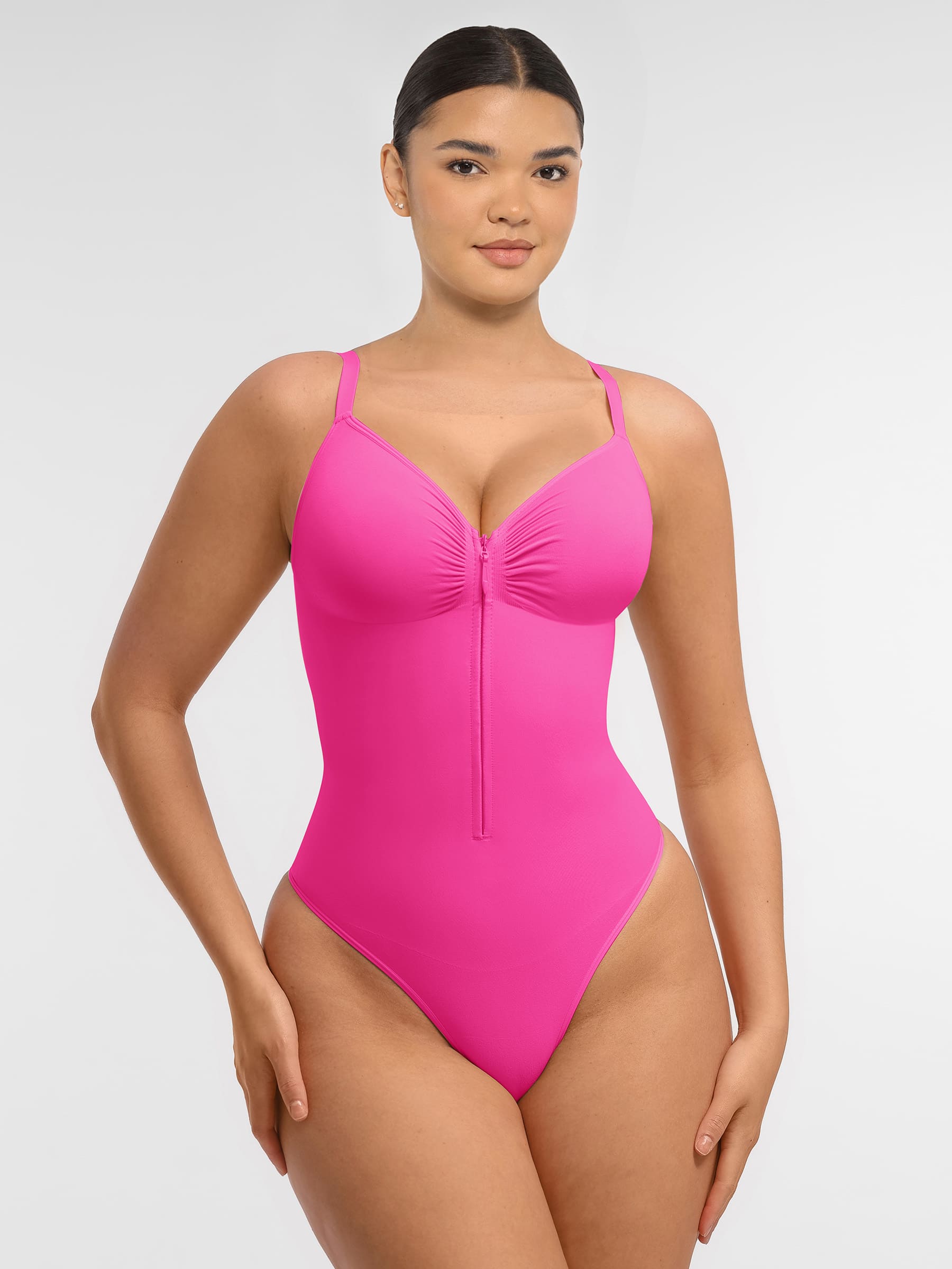 Lyawears Tummy Control Seamless Zipper Shaping Bodysuit