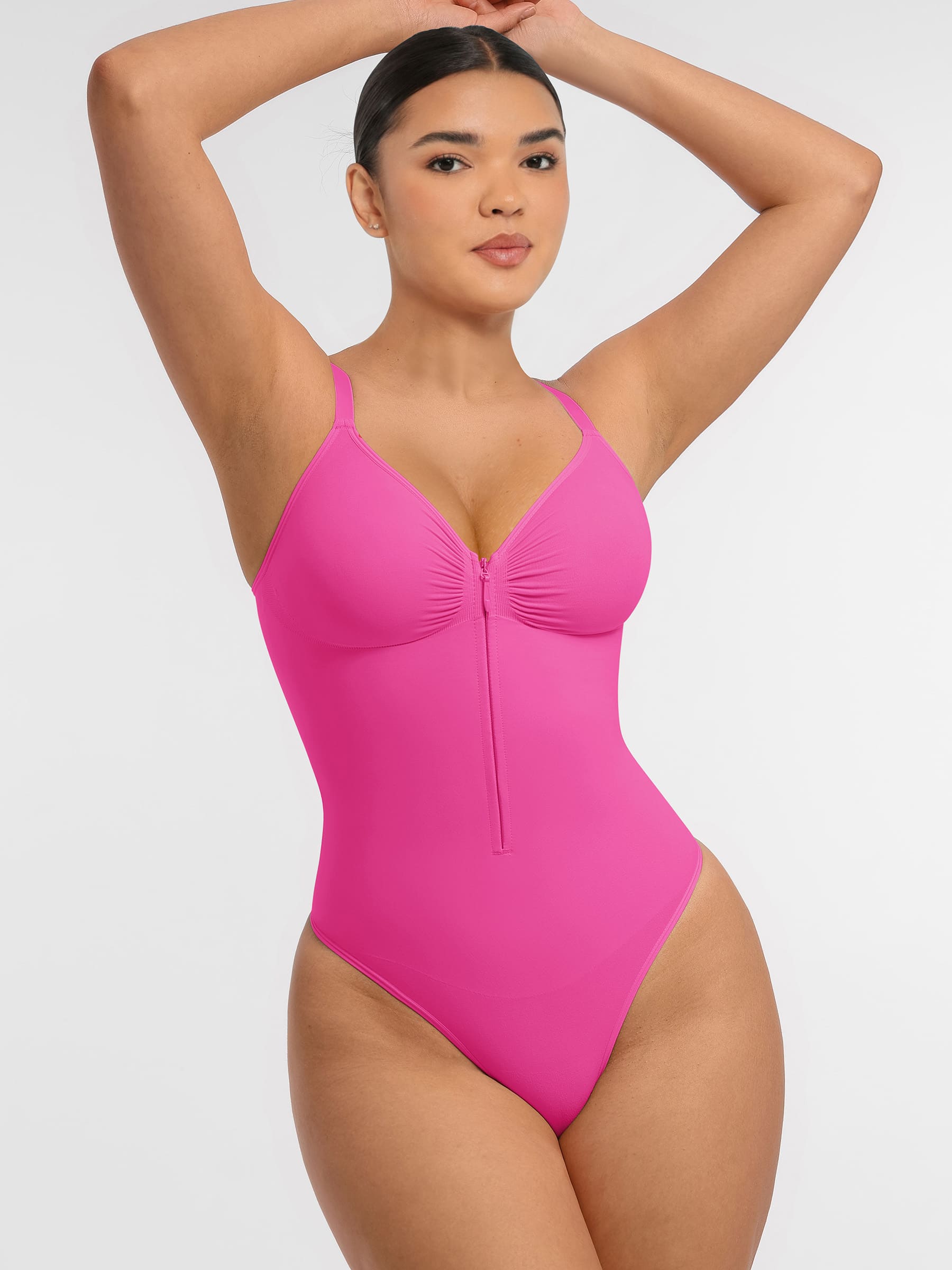 Lyawears Tummy Control Seamless Zipper Shaping Bodysuit