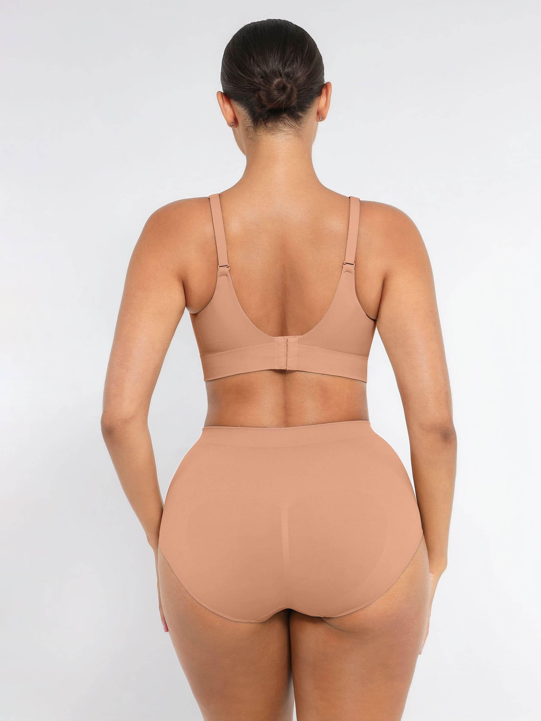 LYA WEARS Wireless Push-Up Bra & Seamless Tummy Control Brief Set