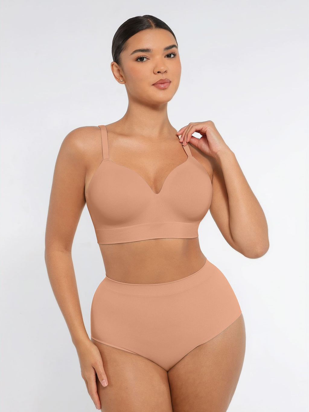 Wireless Push-Up Bra & Seamless Tummy Control Brief Set
