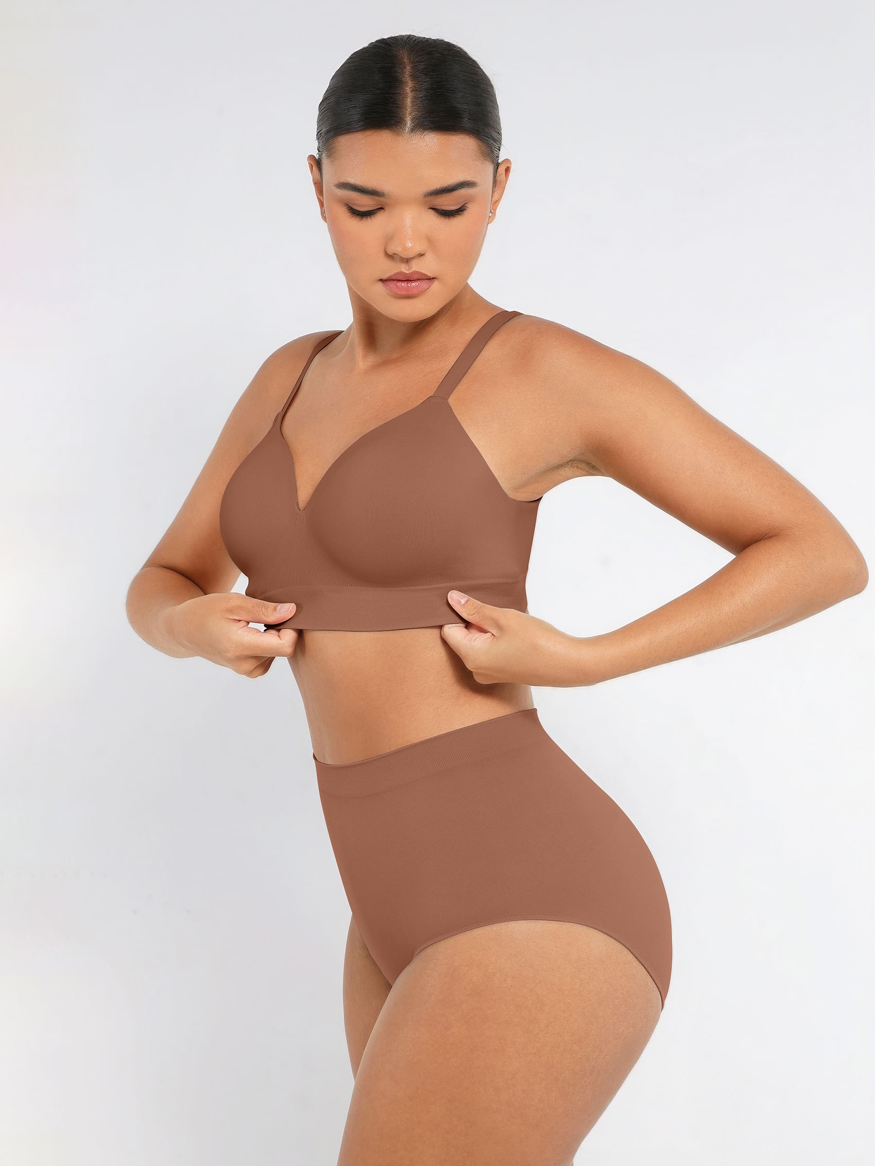 Wireless Push-Up Bra & Seamless Tummy Control Brief Set